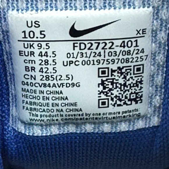 Men Nike Air Zoom Pegasus 41 Astronomy Blue Running Shoes FD2722-401 Multiple Sz - Picture 11 of 12